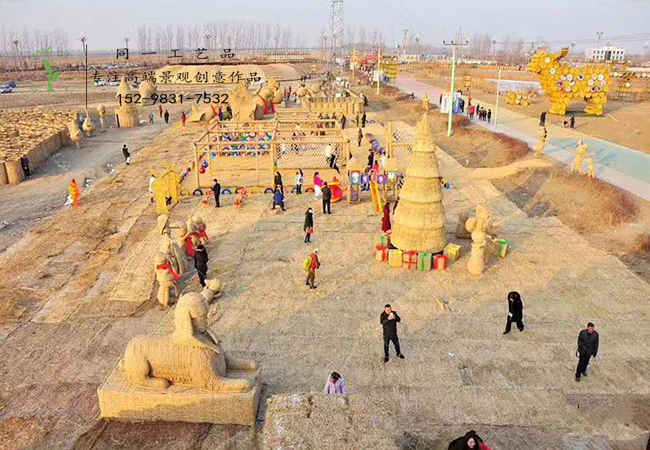 稻草工艺品大型草雕场景