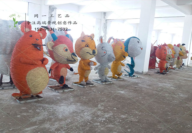 稻草工艺品十二生肖造型