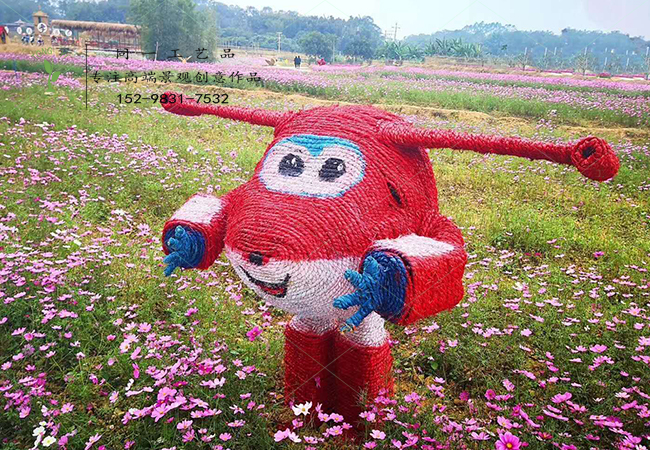 稻草工艺品草雕超级飞侠