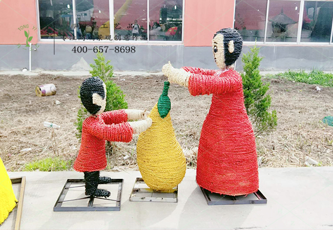 稻草工艺品寓言孔融让梨
