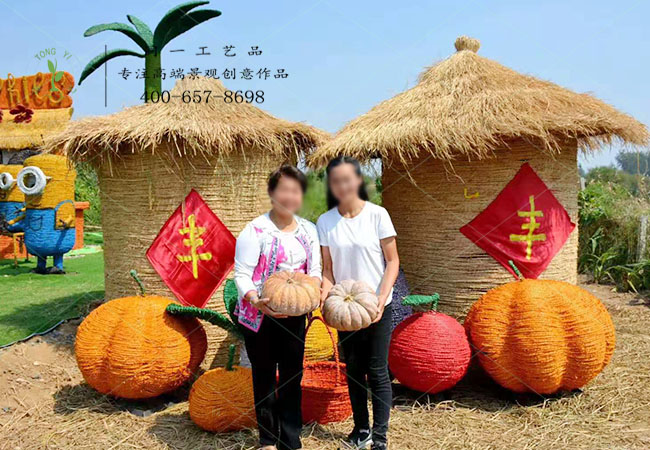 湖北襄阳农民丰收节五谷丰登组合造型