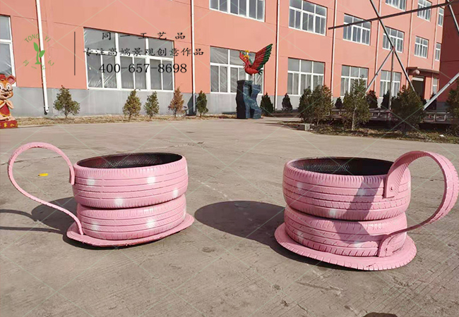 轮胎工艺品茶杯造型