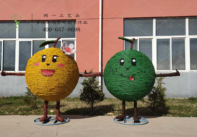 稻草工艺品水果造型