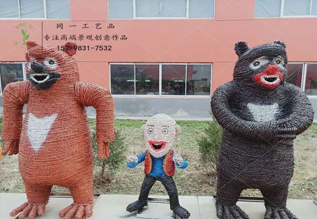 草雕,稻草工艺品,稻草人
